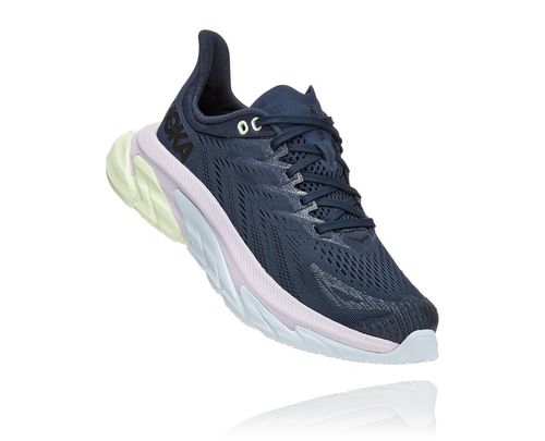 Hoka One One Dame Clifton Edge Road Løpesko Outer Space/Orchid Hush Norge-26MVT